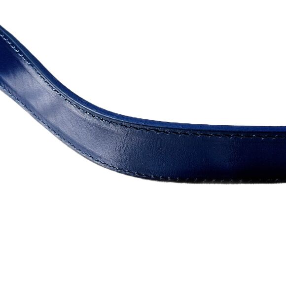 Hirofu | Royal Blue Smooth Leather Two-Way Convertible Tote & Shoulder Bag, VGUC - Picture 7 of 10